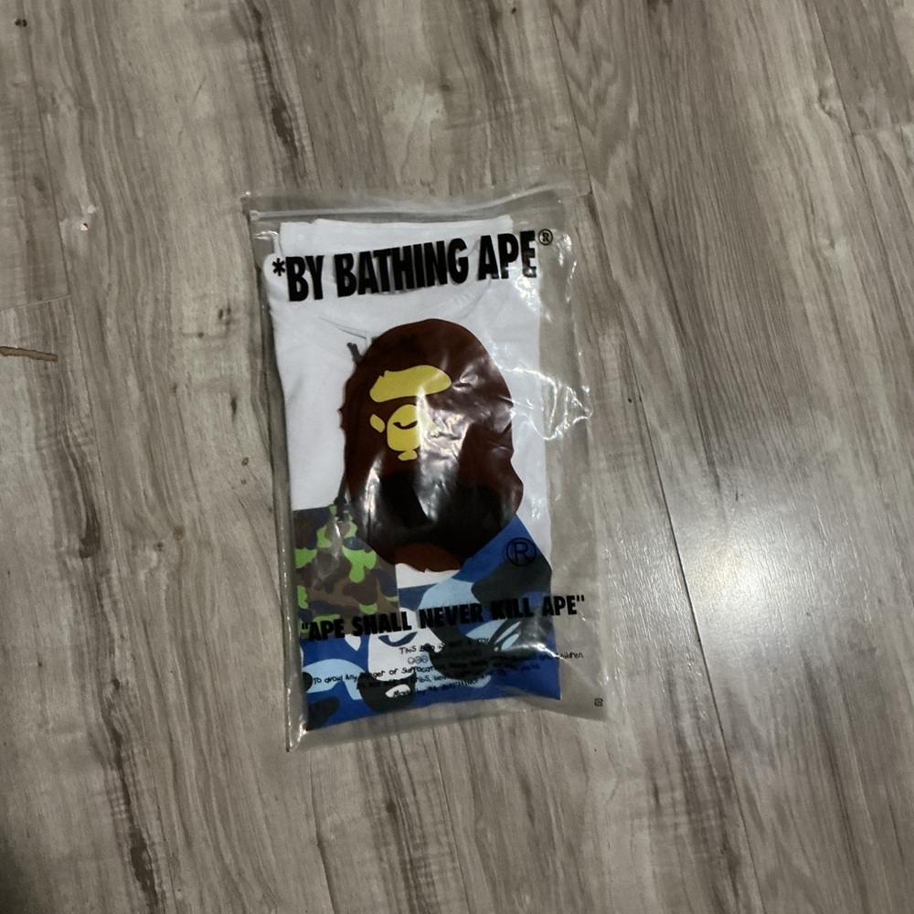 Bape White Tee with Iconic Ape Design